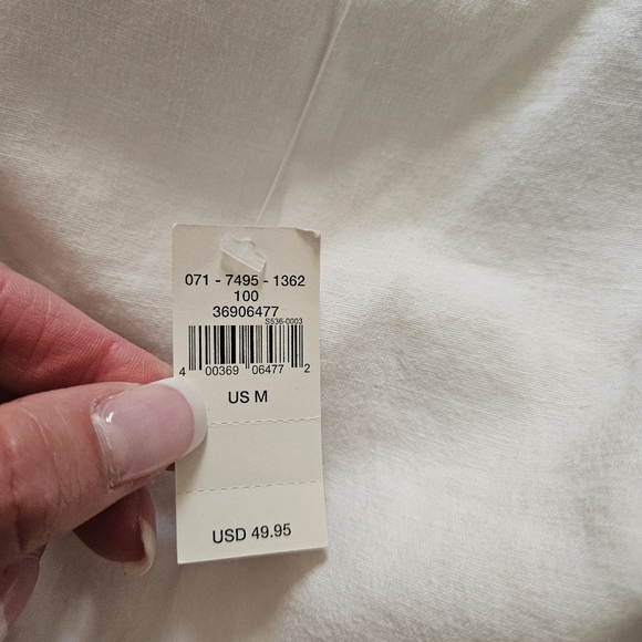 NWT Aerie White Linen Blend Mini Dress With Cut Outs Size Medium - Picture 6 of 8